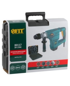Купить Демонтажный перфоратор FIT 3 режима, SDS-plus, БС щеток, кейс 80117  в E-mobi