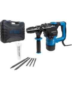 Купить Перфоратор BULL BH 3202 в чем. 1500 Вт, 6,5 Дж, 32 мм, 2 реж. + 2 зуб., 3 сверла, SDS-plus 1325783 в E-mobi