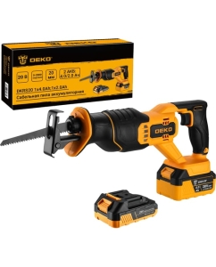 Купить Сабельная пила аккумуляторная DEKO DKHS20 PRO 20В, 2 АКБ: 1x4.0Ач, 1x2.0Ач 085-1128 в E-mobi