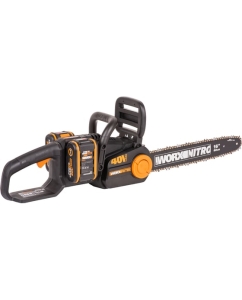Купить Аккумуляторная цепная пила WORX NITRO , 40В 40см бесщеточная, 4.0Ач х2, ЗУ 2А, коробка WG385E  в E-mobi