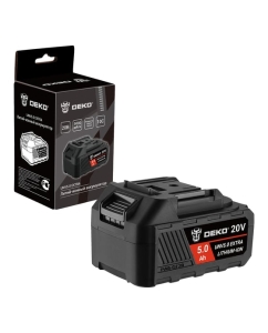 Купить Аккумулятор DEKO UNV5.0 EXTRA, Li-ion, 20В, 5.0А_ч, с повышенной токоотдачей 063-4497 в E-mobi