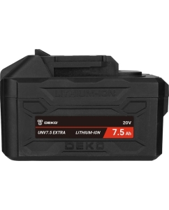 Купить Аккумулятор DEKO UNV7.5 EXTRA, Li-ion, 20В, 7.5А_ч, с повышенной токоотдачей 063-4499  в E-mobi