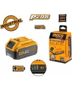 Купить Аккумуляторная батарея 20В/5.0Ач INGCO FBLI2003 INDUSTRIAL  в E-mobi