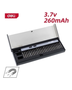 Купить Отвертка аккумуляторная прецизионная + 25 бит DELI Home series Black DY-DP04-1B1 (3,7В, 260мАч, 0,2-3Нм, 200об/мин, Type-C, кейс) 172408 в E-mobi