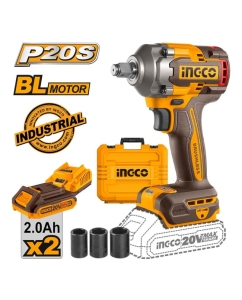 Купить Аккумуляторный ударный гайковерт INGCO BL 20В 400Hm 1/2 SUPER INDUSTRIAL CIWLI2040  в E-mobi