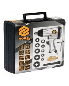 Купить Пневмогайковерт VOREL 1/2&quot; с набором головок 81101  в E-mobi