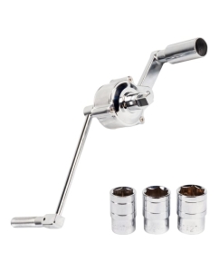 Купить Гайковерт Airline механич. 1/2" 800Нм 1:16 с головками 17, 19, 21мм пласт. кейс ATAB100  в E-mobi