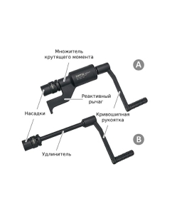 Купить Ручной механический гайковерт TOPTUL 1 дюйма 4700 Нм, 1:64, с головками 32 и 33 мм, GAAI0502  в E-mobi