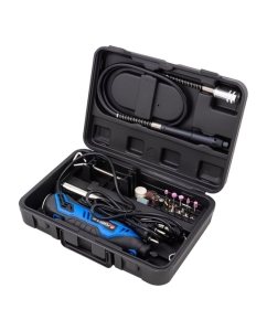 Купить Гравер электрический ручной с набором аксессуаров Forsage (130W, 220V, 10000-32000об/мин, цанга 2.3, 3.2мм) в кейсе F-GM10-150E(28422)  в E-mobi