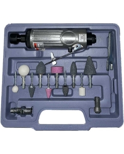 Купить Шлифмашина прямая цанговая пневматическая BYAROSS с набором шлифовальных головок FS41BK  в E-mobi