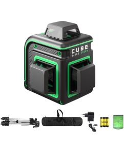 Купить Лазерный уровень ADA Cube 3-360 GREEN Professional Edition А00573  в E-mobi