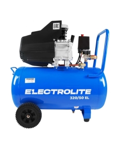 Купить Воздушный поршневой компрессор Electrolite 320/50 EL 320 л/мин, 2000 Вт, 8 Атм, электрический, 2850 об./мин, 220В, передвижной, 19.2 м3/ч 5041 в E-mobi
