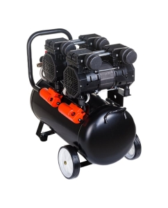 Купить Малошумный безмасляный компрессор Pegas pneumatic PG-2800*2 проф серия 2.8кВт, 365 л/мин,50л 6621  в E-mobi