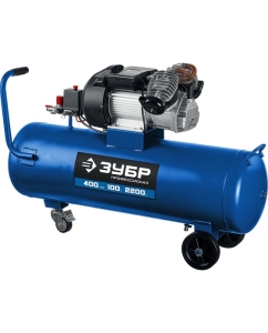 Купить Воздушный масляный компрессор ЗУБР Профессионал 400 л/мин, 100 л, 2200 Вт, КПМ-400-100  в E-mobi
