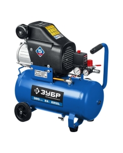 Купить Воздушный масляный компрессор ЗУБР Профессионал 320 л/мин, 24 л, 2200 Вт КПМ-320-24 в E-mobi
