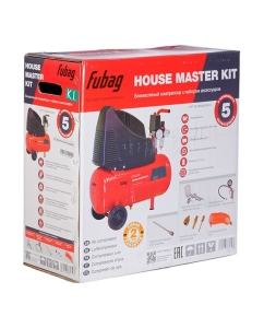 Купить Компрессор FUBAG HOUSE MASTER KIT + 5 OL 195/24 + 5 предметов 646029  в E-mobi