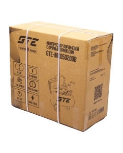 Купить Компрессор поршневой с прямым приводом GTE 220В, ресив. 50л, 200л/мин. -MK050200B GTE-MK050200B  в E-mobi