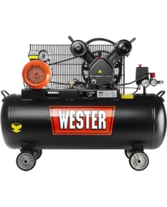 Купить Компрессор WESTER WBK2200/100PRO ременной привод, поршневой масляный, 2200 Вт, 340л/мин, 8бар 631639  в E-mobi