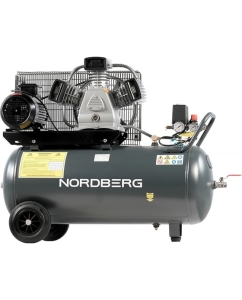 Купить Компрессор поршневой с ременной передачей NORDBERG 380В, ресивер 100 л, 580 л/мин NCP100/580 в E-mobi