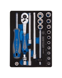 Купить Набор шестигранных торцевых головок с принадлежностями KING TONY 1/4