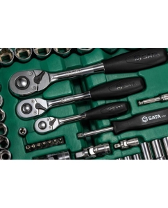 Купить Универсальный набор инструмента, 150 шт, 1/4, 3/8 и 1/2 DR, Sata 09510  в E-mobi