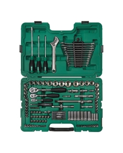 Купить Набор ключей и торцевых головок метрических и дюймовых из 124 пр. Sata под воротки 1/4, 3/8 и 1/2 дюйма S09014 в E-mobi