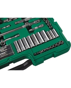 Купить Набор ключей и торцевых головок метрических и дюймовых из 124 пр. Sata под воротки 1/4, 3/8 и 1/2 дюйма S09014  в E-mobi