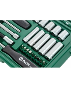 Купить Набор торцевых головок с принадлежностями, 36 шт, 1/4 DR, Sata 09001  в E-mobi