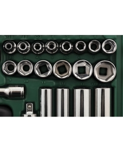 Купить Набор метрических торцевых головок под вороток Sata 1/4 дюйма 52 шт 09002  в E-mobi