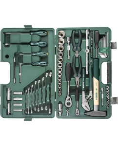 Купить Универсальный набор инструмента, 80 шт, 1/4 и 1/2 DR, Sata 09403 в E-mobi