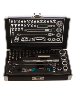 Купить Набор бит и головок торцевых GROSS 1/4&quot;, карданный ключ, трещотка, адаптер, S2 37 шт. 11625  в E-mobi