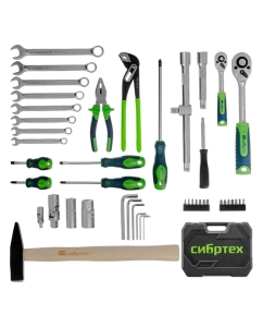Купить Набор инструментов СИБРТЕХ 1/2", 1/4", пластиковый кейс 76 предметов 13394  в E-mobi