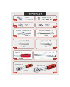 Купить Набор инструментов Forcekraft 77пр. 1/4", 1/2" (6гр.)(4-32мм) FK-4772-5(56417)  в E-mobi