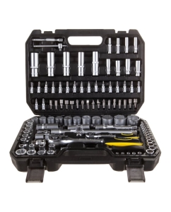 Купить Набор торцевых головок ЭВРИКА 1*4"&amp;1*2", DR, 6-гранный, 108 предметов ER-80108  в E-mobi