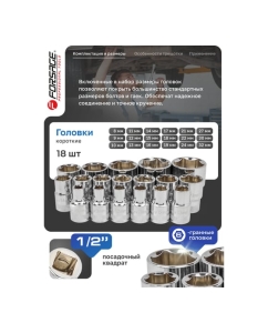 Купить Набор инструментов Forsage 24пр. 1/2&quot; ( 6гр) F-4245B-5(57880)  в E-mobi
