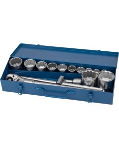 Купить Набор торцевых 12-гранных дюймовых 3/4&quot; головок NORGAU 17 предметов с аксессуарами ND3217-S2260 063892017  в E-mobi
