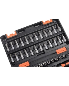 Купить Набор инструментов 1/4 дюйма, CrV, пластиковый кейс 57 предмета Вихрь 73/6/7/2  в E-mobi