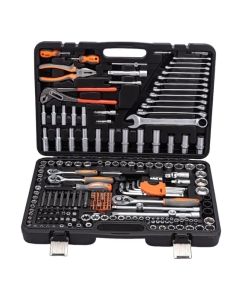 Купить Набор инструментов STHOR 1/4-1/2-3/8 225 предметов пластиковый кейс 58693 в E-mobi