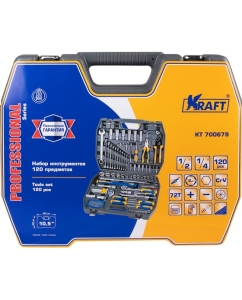 Купить Набор инструмента 1/2 Dr и 1/4 Dr 120 предметов KRAFT KT 700679  в E-mobi