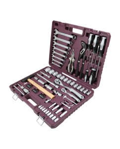 Купить Универсальный набор инструмента THORVIK TS077/12 1/4&quot;, 1/2&quot;DR с головками торцевыми 12-гранными, 77 предметов 054006  в E-mobi