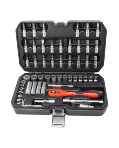 Купить Набор инструментов Disen 1/4&quot; 6 гранные, 4-14 мм, Е4-Е10, 56 предметов DS-2571-5(50776)  в E-mobi