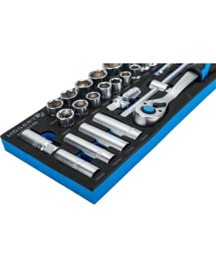 Купить Набор инструментов HOEGERT TECHNIK с трещоткой 1/2 28 шт., ложемент EVA HT7G149  в E-mobi