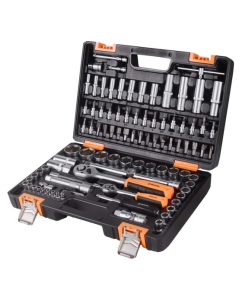 Купить Набор инструментов Вихрь АВТО, 1/2, 1/4, CrV, в кейсе 94 предмета 73/6/7/7 в E-mobi