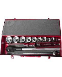 Купить Набор торцевых 6-гранных головок 3/4&quot;, 22-50 мм, 15 предметов JTC H615M  в E-mobi