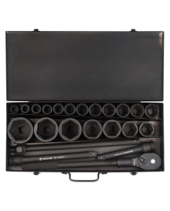 Купить Набор головок ударных Airline 3/4&quot; 56мм, 23 предмета, 17-65мм, металлический кейс ATAS065  в E-mobi