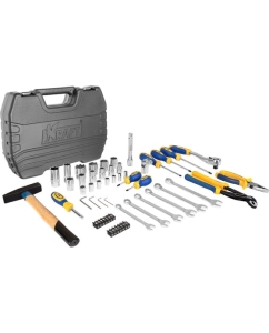 Купить Набор инструмента 1/2 Dr и 1/4 Dr 56 предметов KRAFT KT 700303  в E-mobi