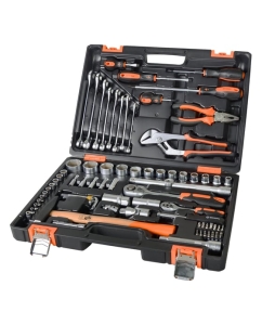 Купить Набор инструментов 1/2, 1/4 дюйма CrV, пластиковый кейс 76 предметов Вихрь 73/6/7/4 в E-mobi