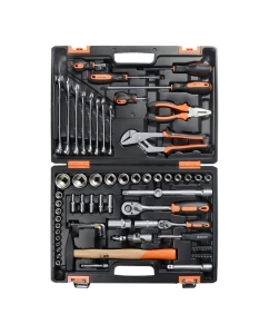 Купить Набор инструментов 1/2, 1/4 дюйма CrV, пластиковый кейс 76 предметов Вихрь 73/6/7/4  в E-mobi