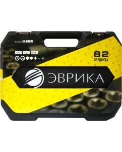 Купить Набор инструмента ЭВРИКА 1*4&quot;&amp;1*2&quot;, DR, 6-гранный, 82 предмета ER-80082  в E-mobi