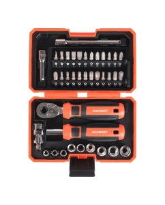 Купить Набор инструментов PATRIOT SPS-38 трещотка с торцевыми головками, отвертка-битодержатель с битами 350003305 в E-mobi